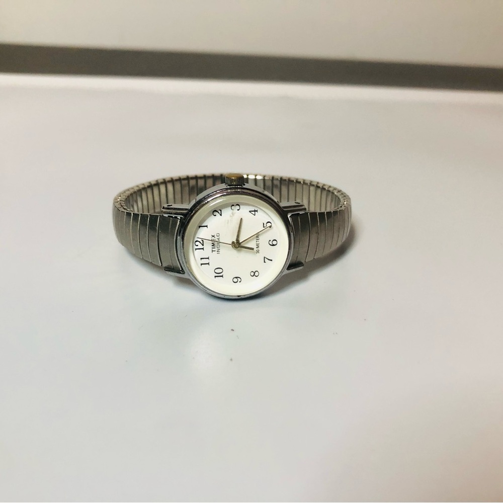 Timex Silver Timepiece with White Face